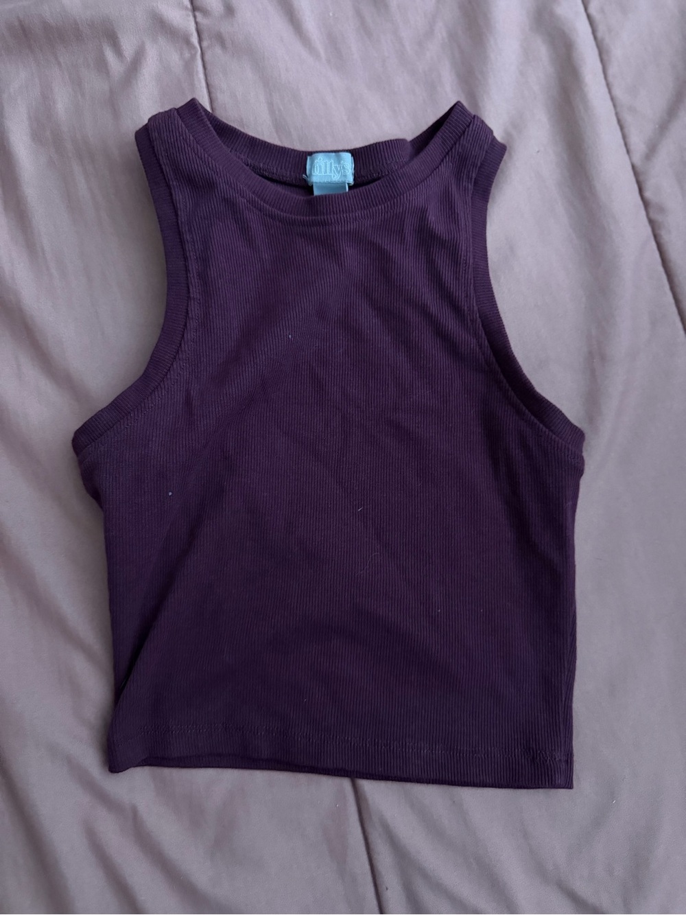 Maroon Ribbed Tank Top